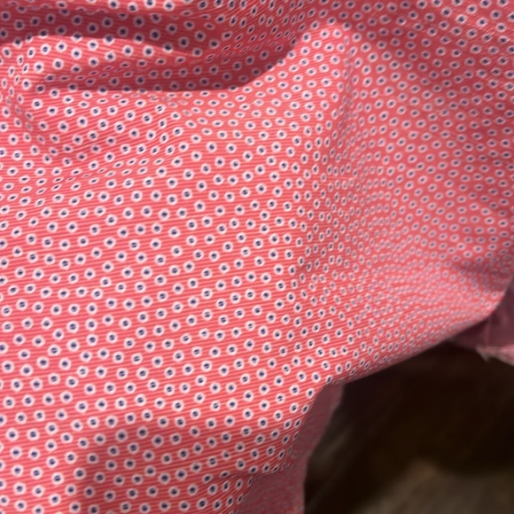 Johnnie-O 7” Pink and Blue Drawstring Swim Trunks Large - Picture 4 of 7